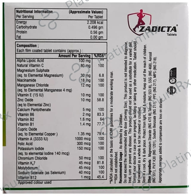Zadicta Tablet