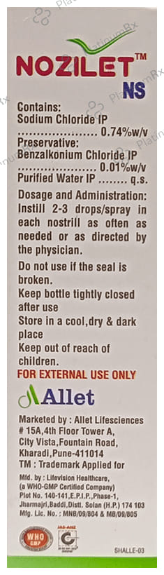 Nozilet NS Nasal Solution