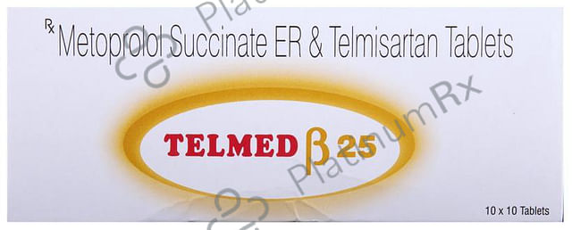 Telmed Beta 25 ER 23.75/40mg Tablet 10s