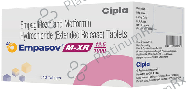 Empasov M XR 12.5/1000mg Tablet 10s