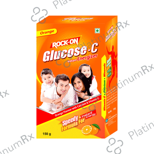 Rock On Glucose C Orange Flavour Powder 150gm