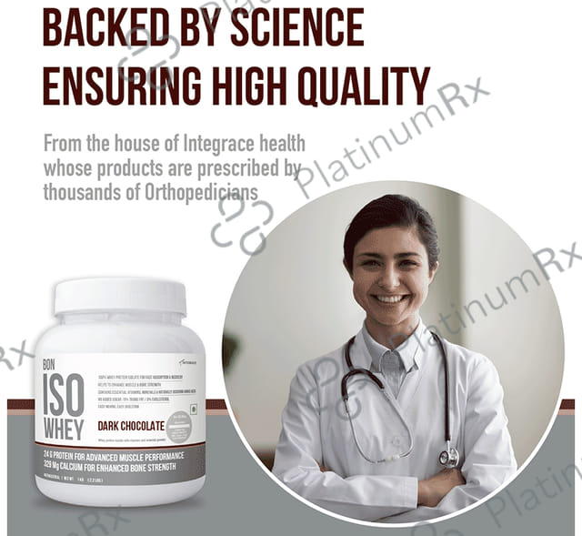Bon ISO Whey 100% Protein Isolate Powder Dark Chocolate