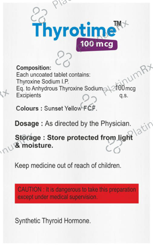 Thyrotime 100mcg Tablet 100s