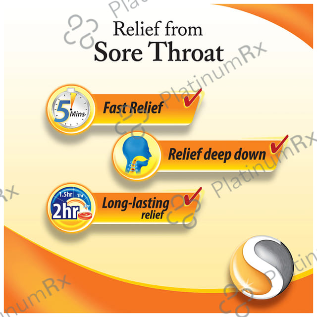 Strepsils Medicated Throat Lozenges For Sore Throat Flavour Orange lozenges 104s