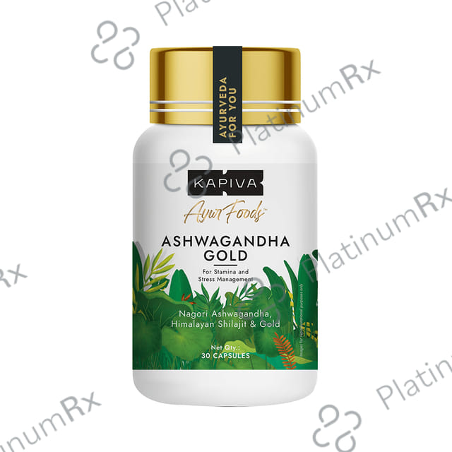 Kapiva Ayur Foods Ashwagandha Gold Capsules - for Stamina & Stress Management Capsule