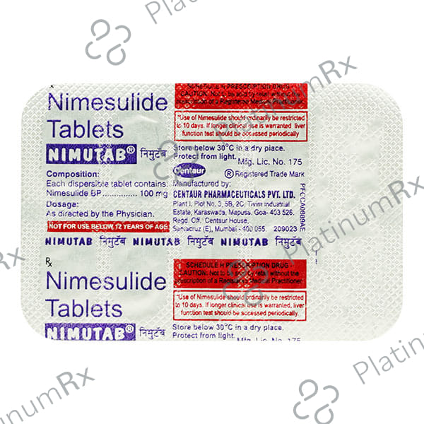Nimutab 100mg Tablet 10s