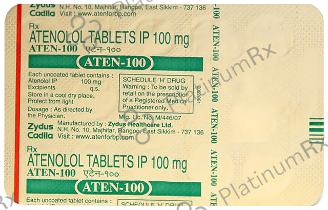 Aten 100mg Tablet 14s