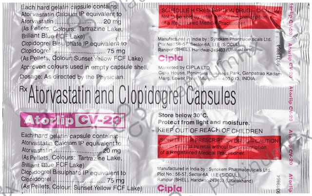 Atorlip CV 20/75mg Capsule 10s