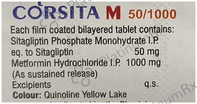 Corsita M 50mg/1000mg Tablet SR