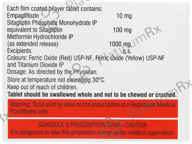 Istamet Empa 10/100/1000mg Tablet 10s