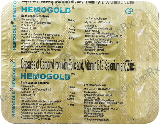 Hemogold Capsule 10s