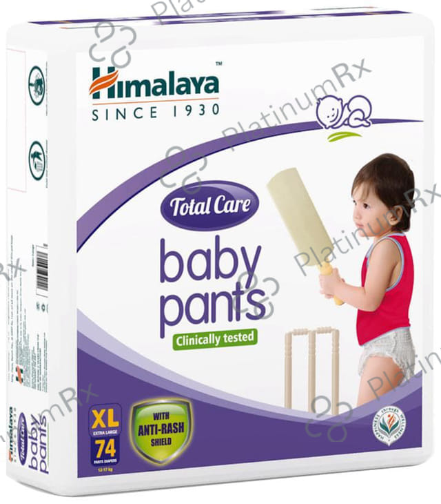 Himalaya Total Care Baby Pants - With Anti-Rash Shield & Wetness Indicator - Size XL 74 diapers
