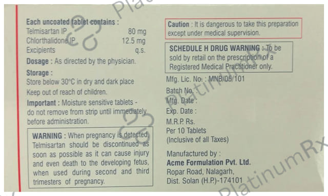 Inditel CH 80mg Tablet 10s