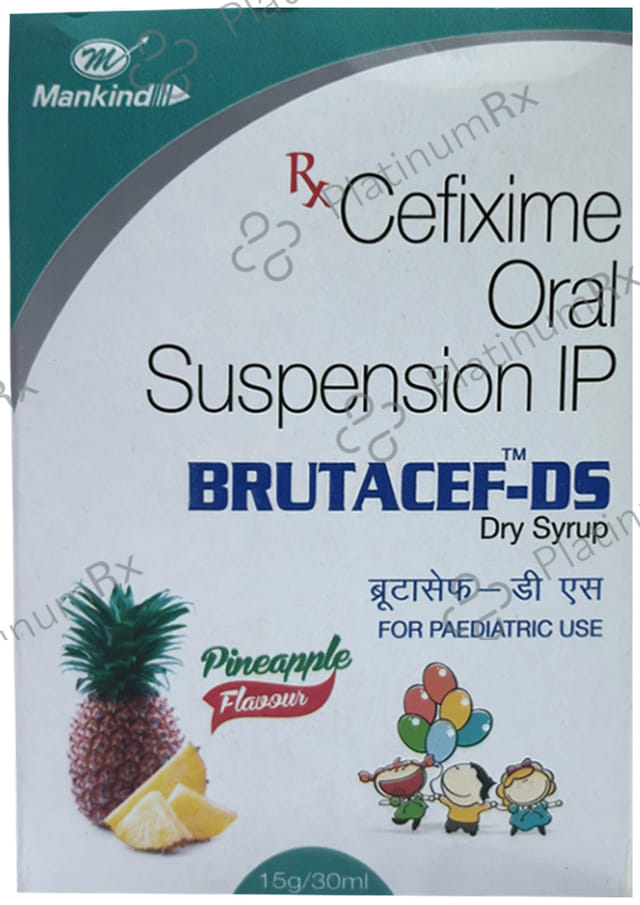 Brutacef DS 100mg Pineapple Dry Syrup 30ml