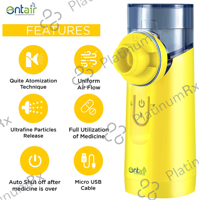 Entair YS 30 Portable Mesh Nebulizer Yellow