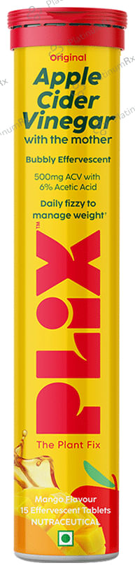 Plix Original Apple Cider Vinegar with the Mother Bubbly Effervescent Tablet