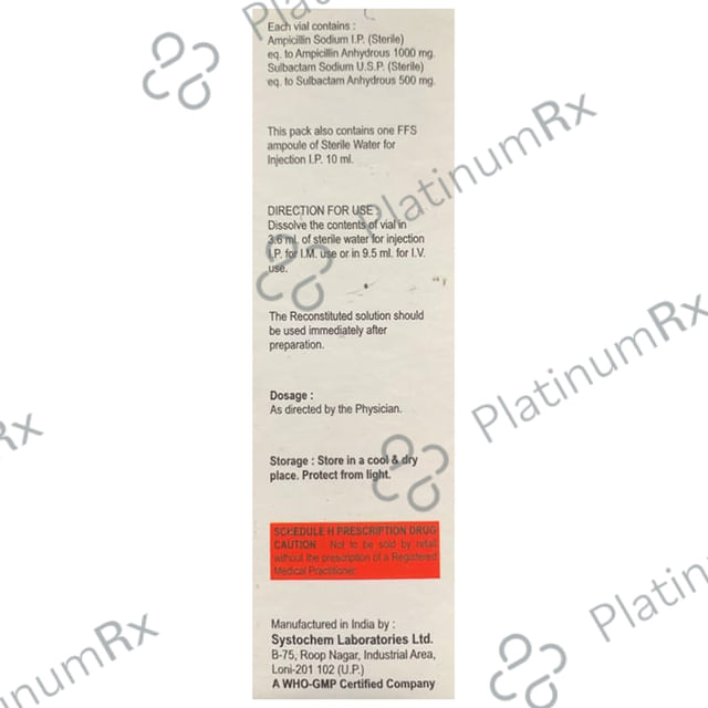 Ampi-S 1500mg Injection