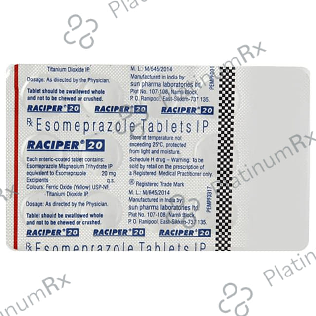 Raciper 20mg Tablet 15s