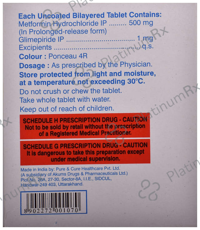 K Glim M 1/500mg Tablet PR 15s