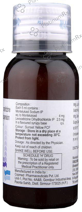 Monticope 2.5/4mg Suspension 60ml
