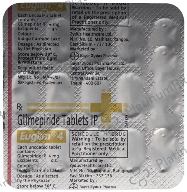 Euglim 4mg Tablet 15s