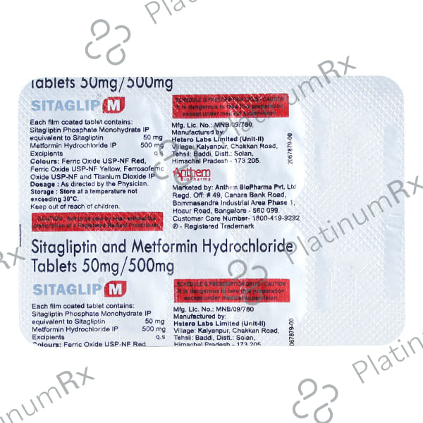 Sitaglip M 50/500mg Tablet 10s