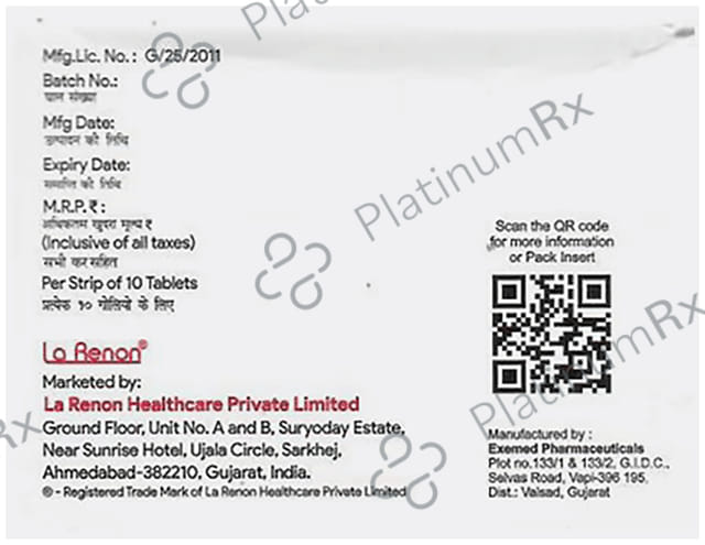Roslaren B 180mg/40mg Tablet