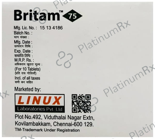 Britam 75mg Tablet 10s