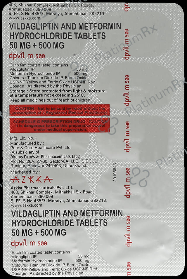 Dpvil M 500mg/50mg Tablet