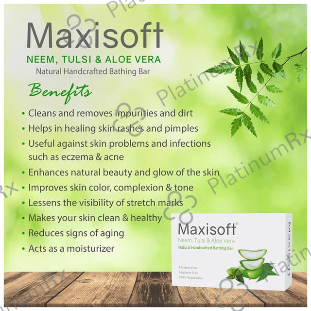 Maxisoft Neem, Tulsi & Aloe Vera Bathing Bar (100gm Each) 1 units