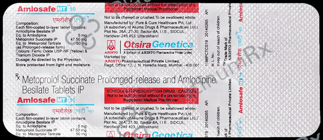Amlosafe MT 50 5/47.5mg Tablet PR 10s