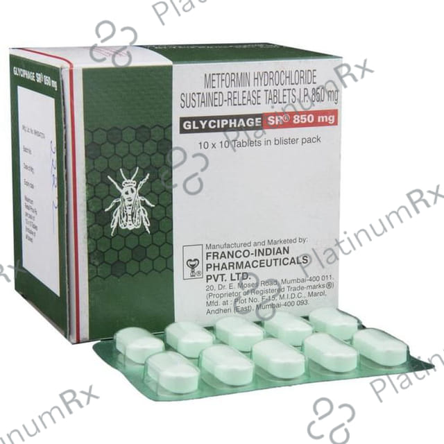 Glyciphage SR 850mg Tablet 10s