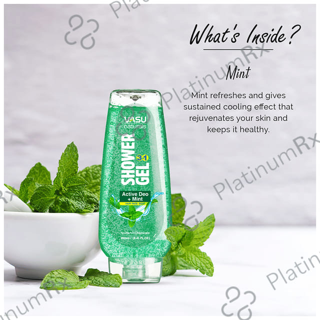Vasu 3in1 Shower Body Wash Active Deo+Mint