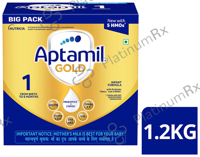 Aptamil Gold Stage 1 from Birth to 6 Months Infant Formula with Prebiotic Powder 1.2kg