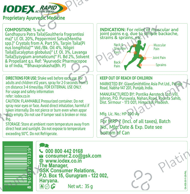 Iodex Rapid Action Spray 60gm