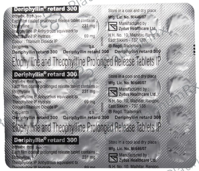 Deriphyllin Retard 231/69mg Tablet PR 30s