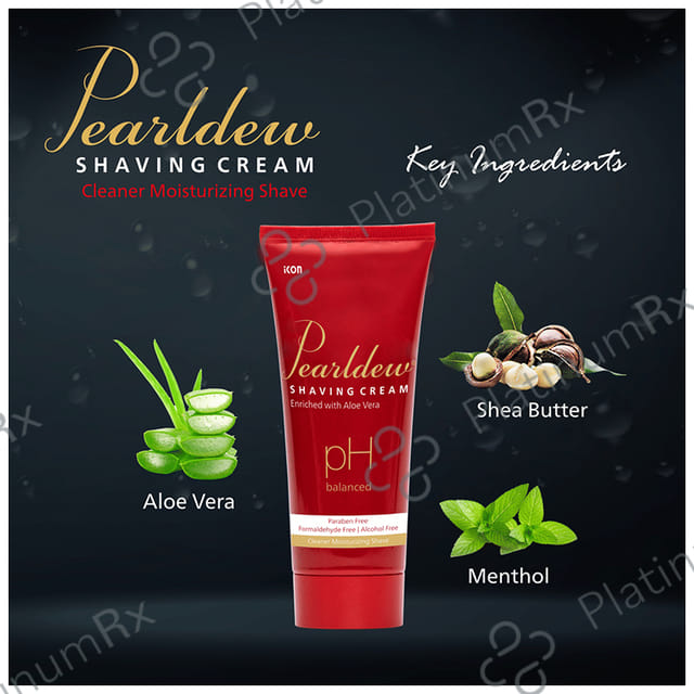 Pearldew PH Balanced Shaving Cream (100gm Each) 2 Tubes
