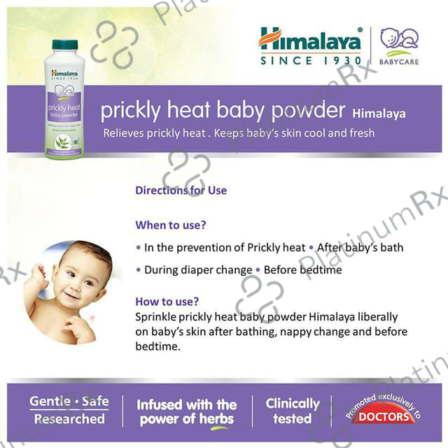 Himalaya Prickly Heat Baby Powder Neem & Khus Grass