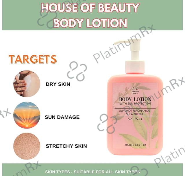 House of Beauty with Sun Protection SPF 25++ Body Lotion 400ml
