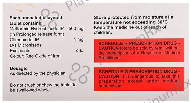 Glisen MF 1/500mg Tablet PR 15s
