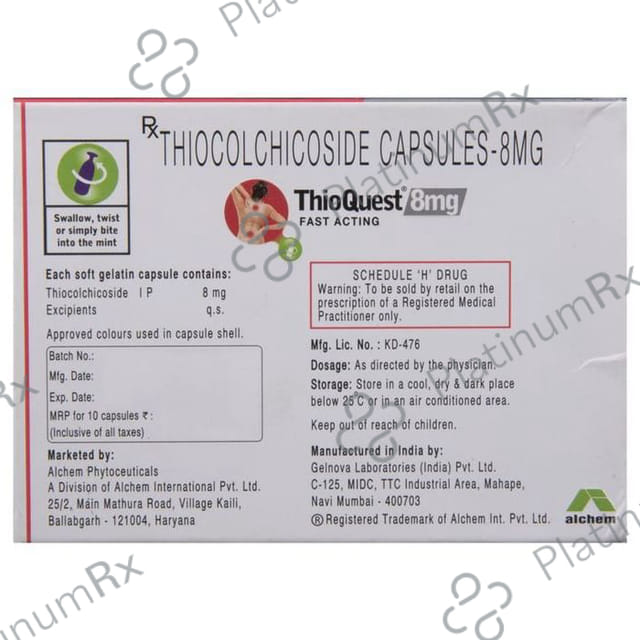 Thioquest 8mg Fast Acting Capsule