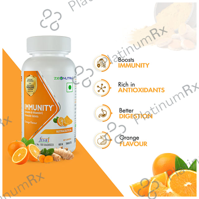 Zeonutra Immunity+ Curcumin & Vitamin C Chewable Tablet 60s