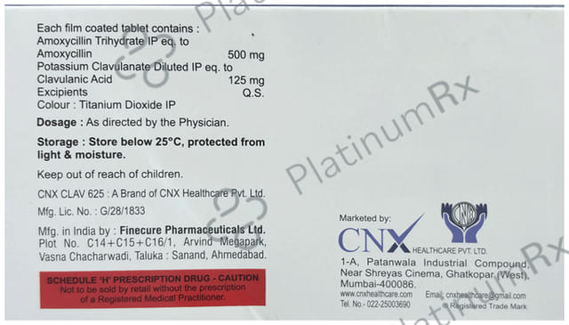 Cnx Clav 500mg/125mg Tablet