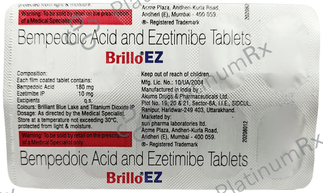Brillo EZ 180/10mg Tablet 10s