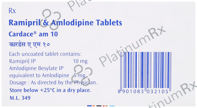 Cardace AM 5/10mg Tablet 15s