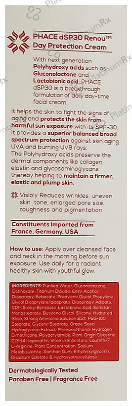 Phace dSP30 Renou Day Cream Sunblock 40gm