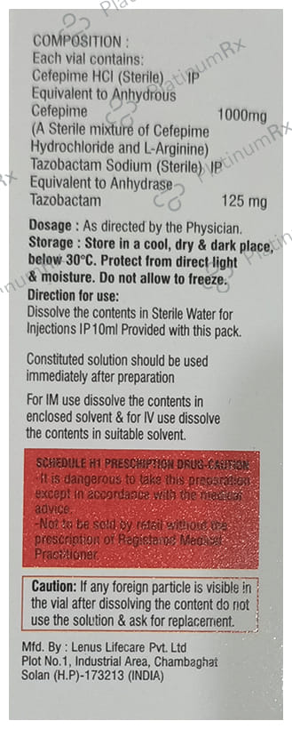 Fupime TZ 1.125gm Injection 1s