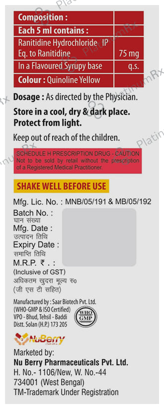 Nyedin 75mg Syrup Mango 100ml