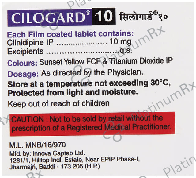 Cilogard 10mg Tablet 10s