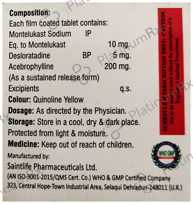 Abmac 200/5/10mg Tablet 10s